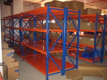 4 Tier bulk goods Industrial Racking Systems Medium Weight with steel board